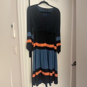 Current Air Maxi Color Block Dress